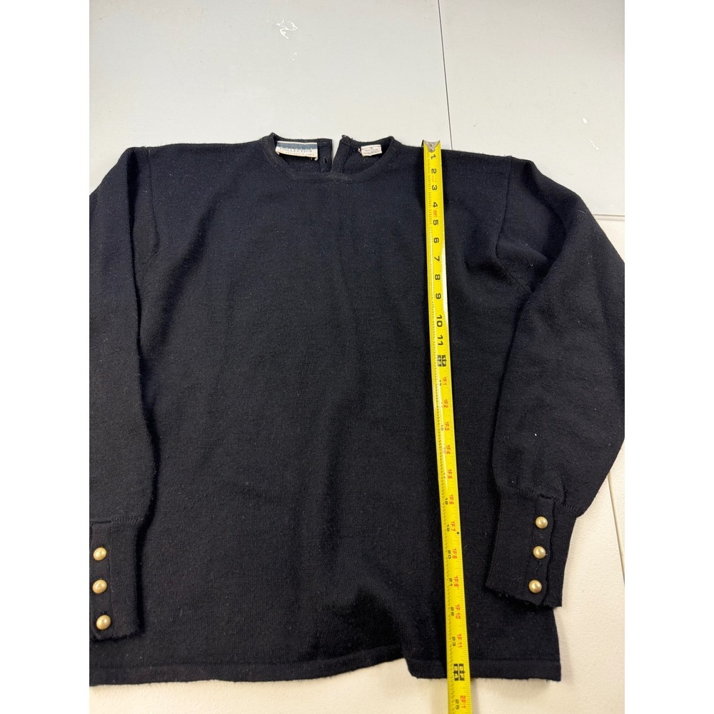 Private Collection Marshall Fields Merino Wool Top Gold Button Detail - Picture 5 of 10